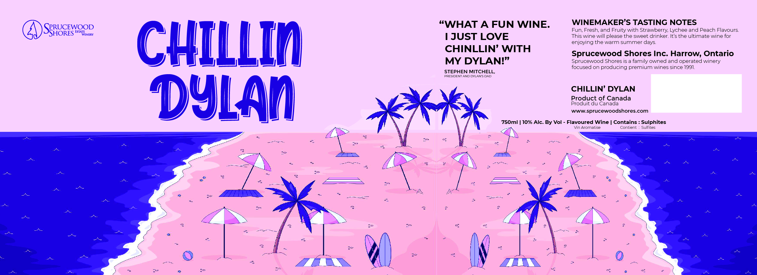 Chillin Dylan Wine Label